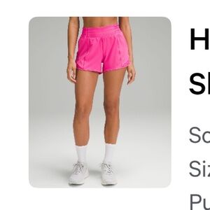 lululemon athletica “Hotty Hot” Sonic Pink 4”Shorts